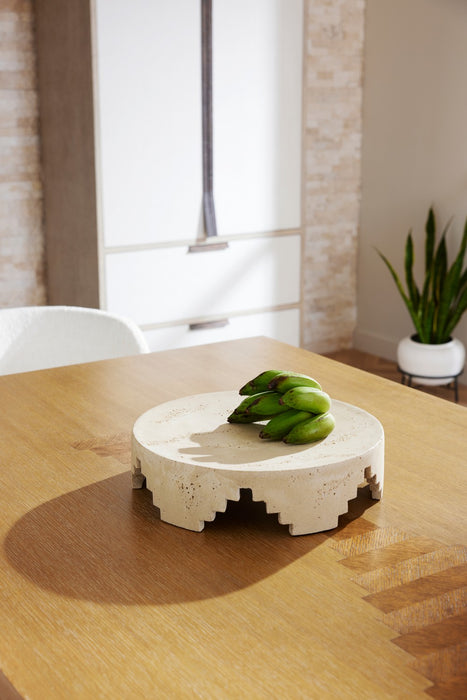 Arteriors ATC07 Centerpiece, Faux Travertine