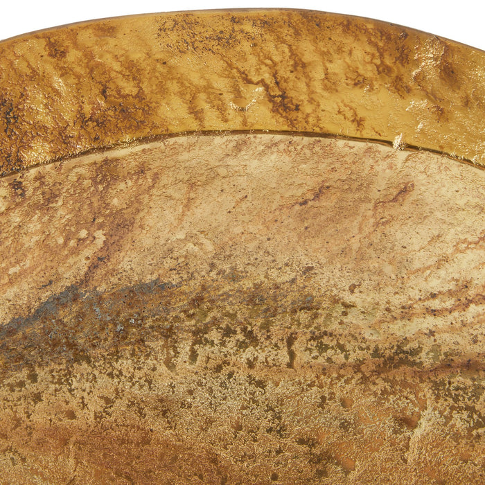 Arteriors ATI05 Centerpiece, Distressed Antique Brass