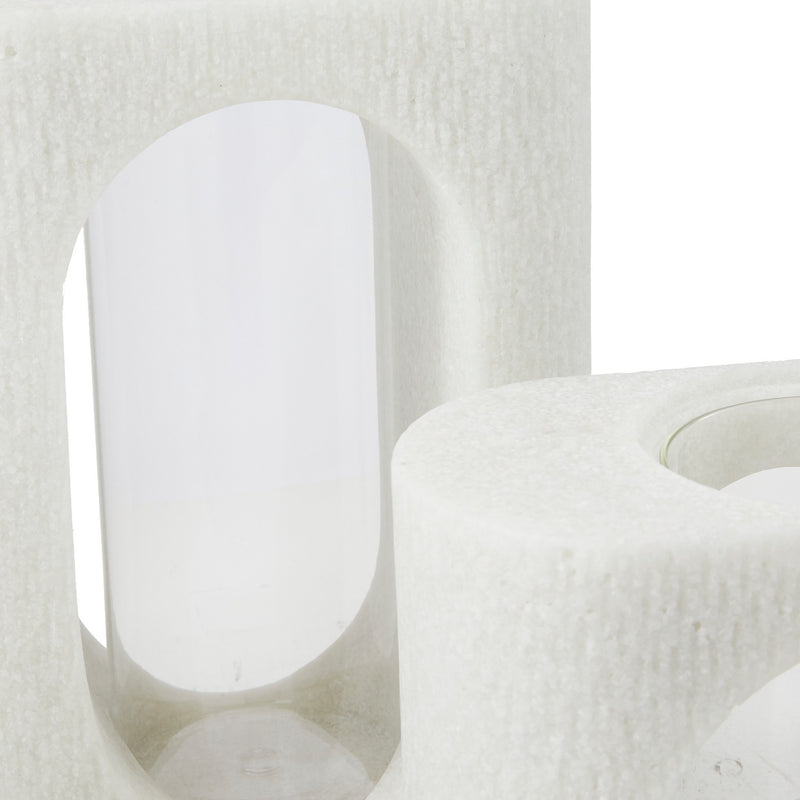Arteriors AVC10 Vases, Set of 2, Ivory/Clear