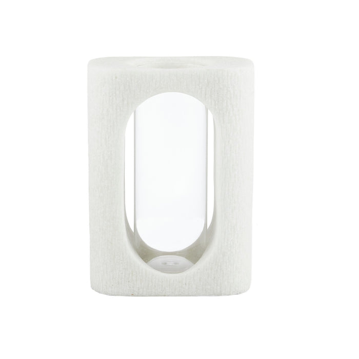 Arteriors AVC10 Vases, Set of 2, Ivory/Clear