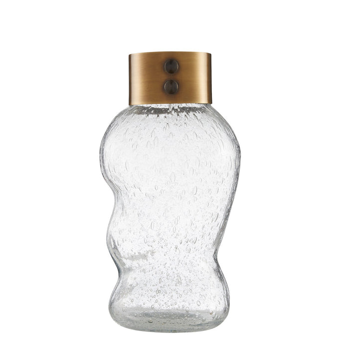 Arteriors AVI05 Vases, Set of 2, Clear/Vintage Brass/Bronze