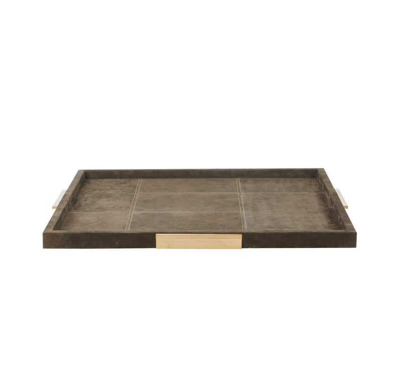 Arteriors AYI07 Tray, Moss Gray/Antique Brass