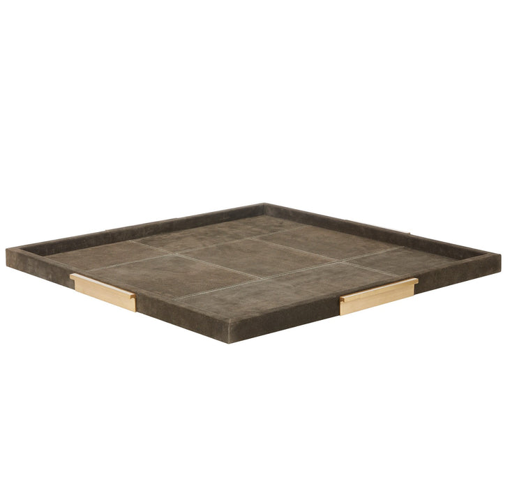Arteriors AYI07 Tray, Moss Gray/Antique Brass