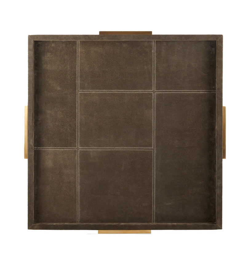 Arteriors AYI07 Tray, Moss Gray/Antique Brass
