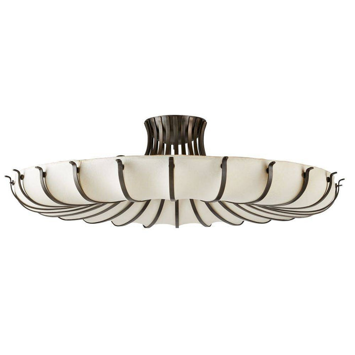 Arteriors DFC11 Ten Light Flush Mount, Ivory/English Bronze