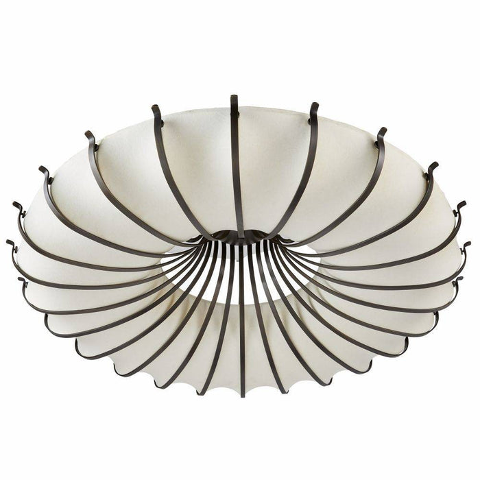 Arteriors DFC11 Ten Light Flush Mount, Ivory/English Bronze
