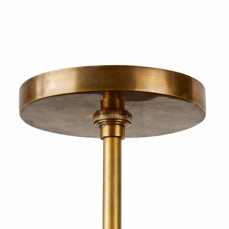 Arteriors DFI05 Three Light Flush Mount, Vintage Brass
