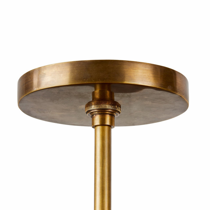 Arteriors DFI05 Three Light Flush Mount, Vintage Brass