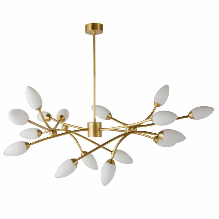 Arteriors DLC22 16 Light Chandelier, Antique Brass/Matte Swirl