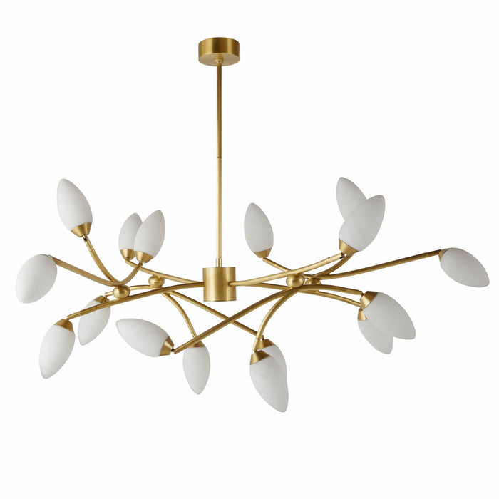 Arteriors DLC22 16 Light Chandelier, Antique Brass/Matte Swirl