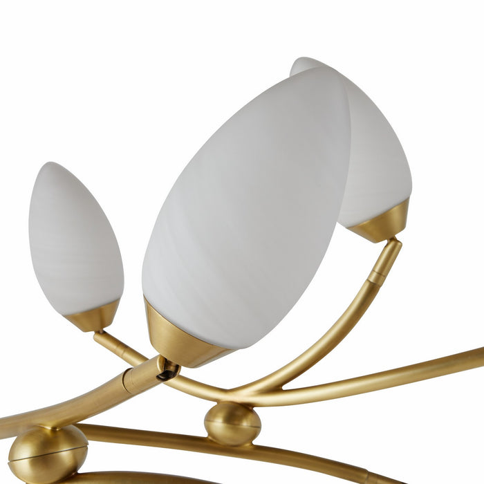 Arteriors DLC22 16 Light Chandelier, Antique Brass/Matte Swirl
