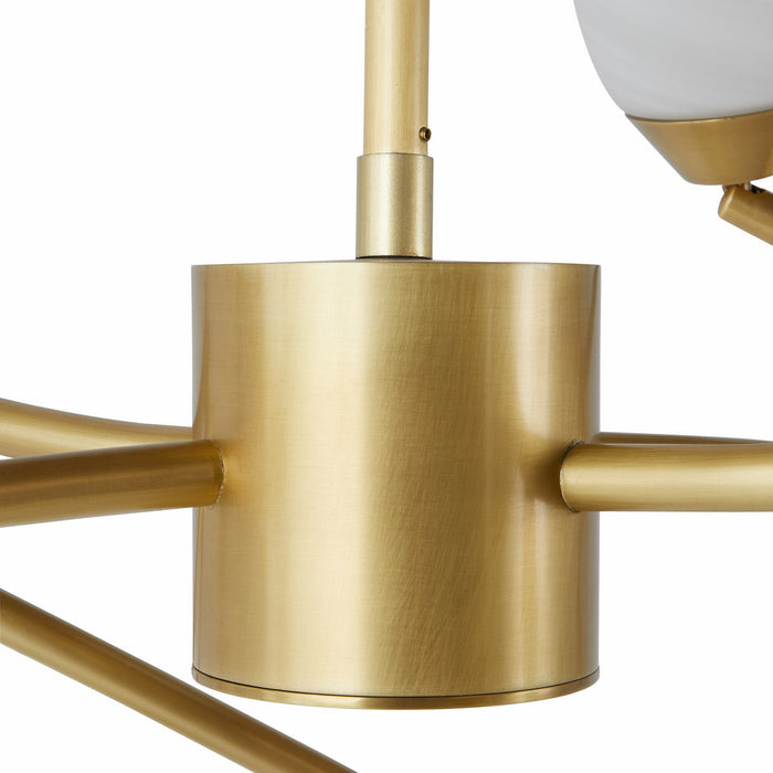 Arteriors DLC22 16 Light Chandelier, Antique Brass/Matte Swirl