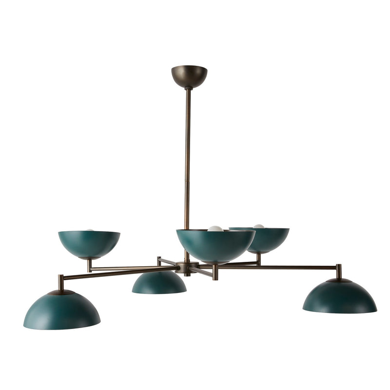 Arteriors DLC23 Six Light Chandelier, Aegean/English Bronze