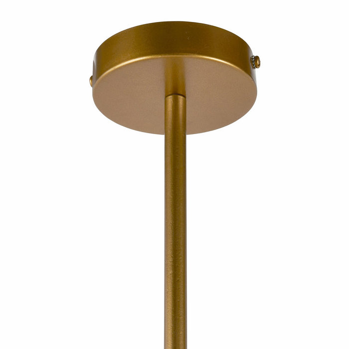 Arteriors DLS10 Eight Light Chandelier, White/Antique Brass