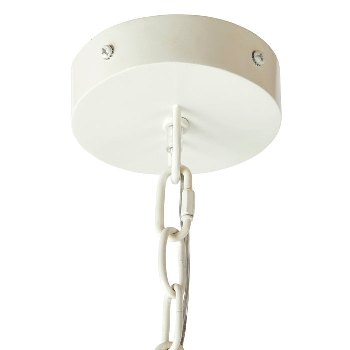 Arteriors DLS12 Eight Light Chandelier, White/White/White