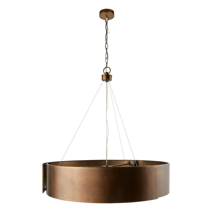 Arteriors DMC25 Five Light Chandelier, Antique Brass/Frosted