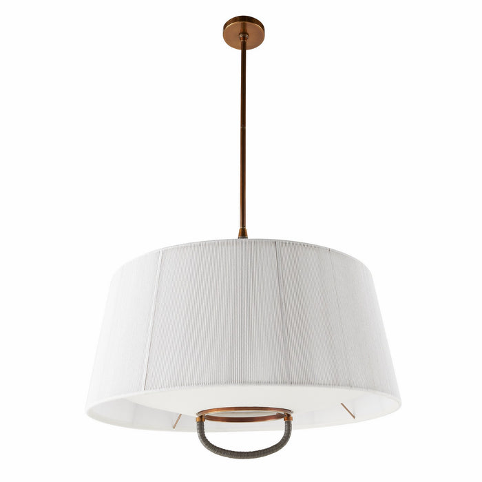 Arteriors DMC26 Six Light Pendant, Graphite/Graphite/Heritage Brass