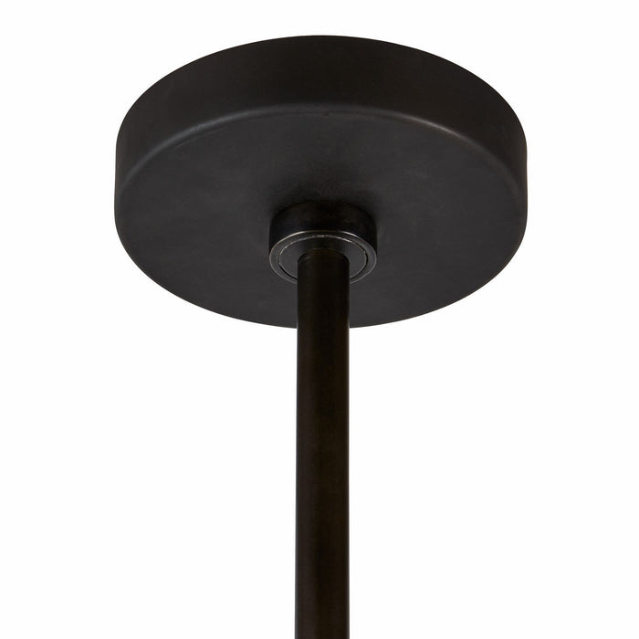 Arteriors DMI12 Three Light Chandelier, Natural Iron/Frosted/Taupe