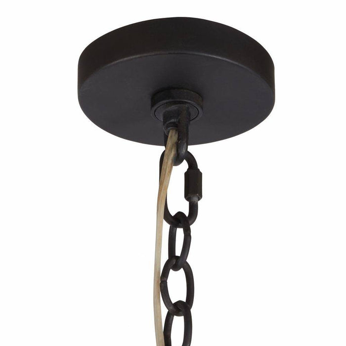Arteriors DMI14 Three Light Chandelier, Vintage Brass/Blackened Iron