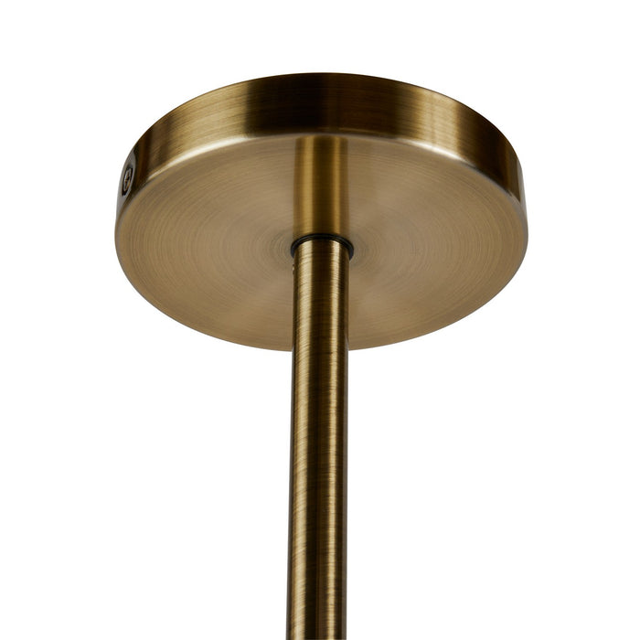Arteriors DMS15 One Light Pendant, Natural/Antique Brass
