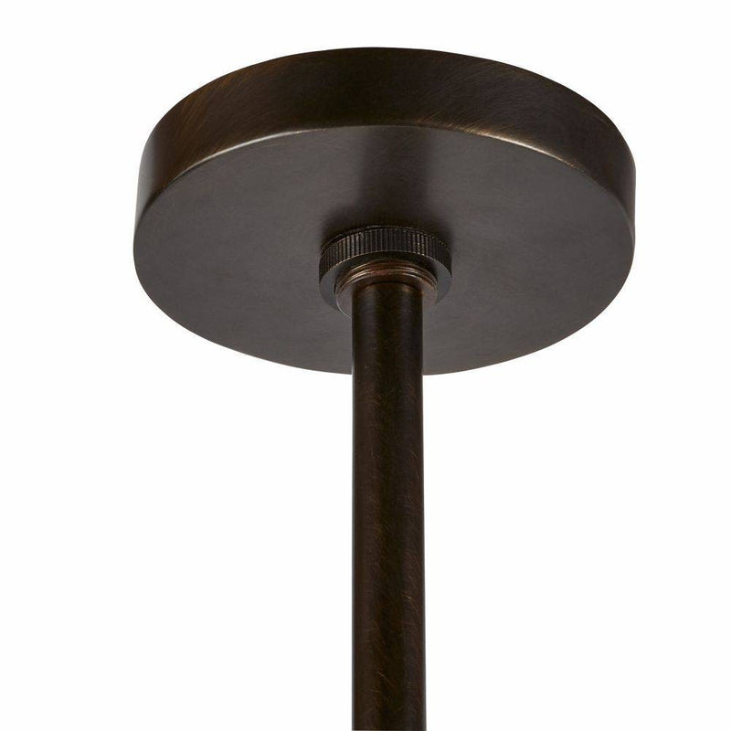 Arteriors DPC15 One Light Pendant, Faux Travertine/English Bronze