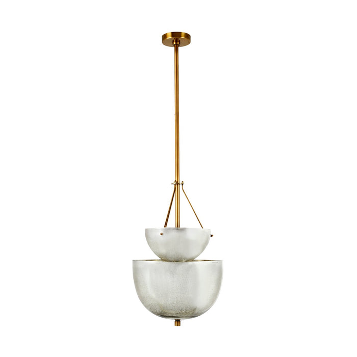 Arteriors DPI07 Four Light Chandelier, Antique Mercury/Antique Brass