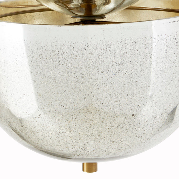 Arteriors DPI07 Four Light Chandelier, Antique Mercury/Antique Brass