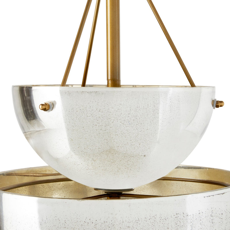 Arteriors DPI07 Four Light Chandelier, Antique Mercury/Antique Brass