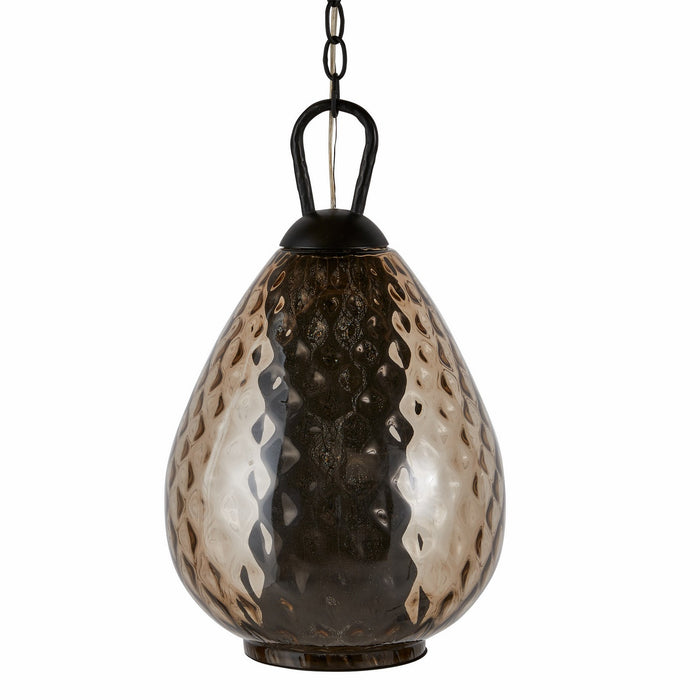 Arteriors DPI08 One Light Pendant, Smoke/Bronze