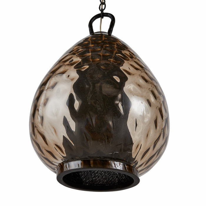 Arteriors DPI08 One Light Pendant, Smoke/Bronze