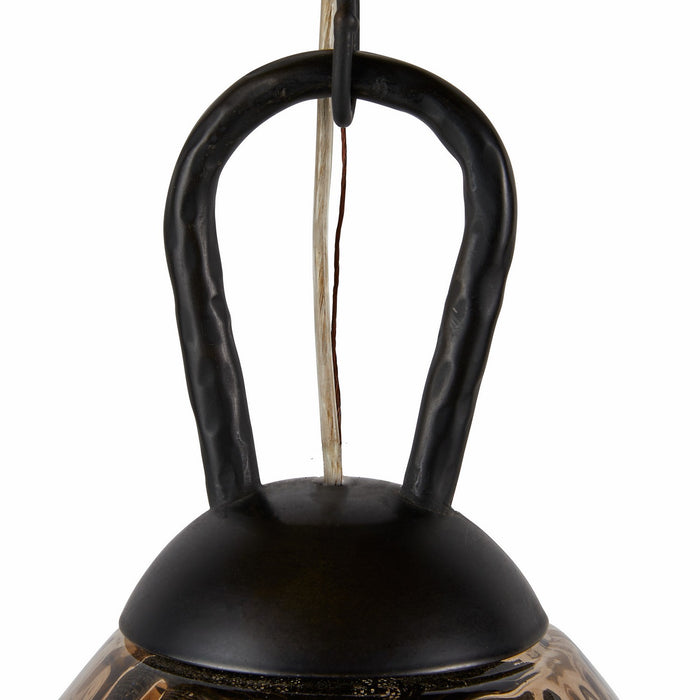 Arteriors DPI08 One Light Pendant, Smoke/Bronze