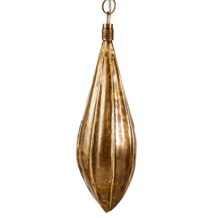 Arteriors DPI09 One Light Pendant, Vintage Brass