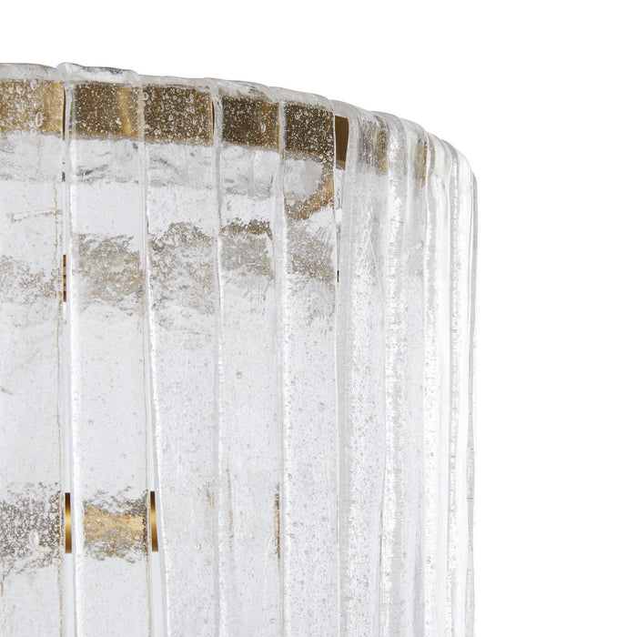 Arteriors DSC05 Seven Light Chandelier, Clear Seedy/Antique Brass