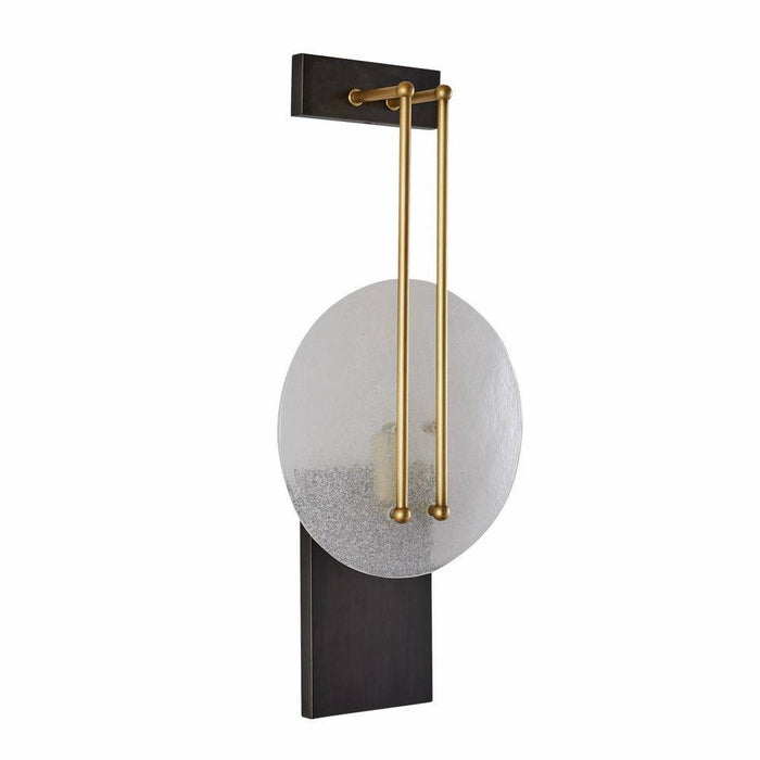 Arteriors DWC30 One Light Wall Sconce, Clear Seedy/Antique Brass/Bronze