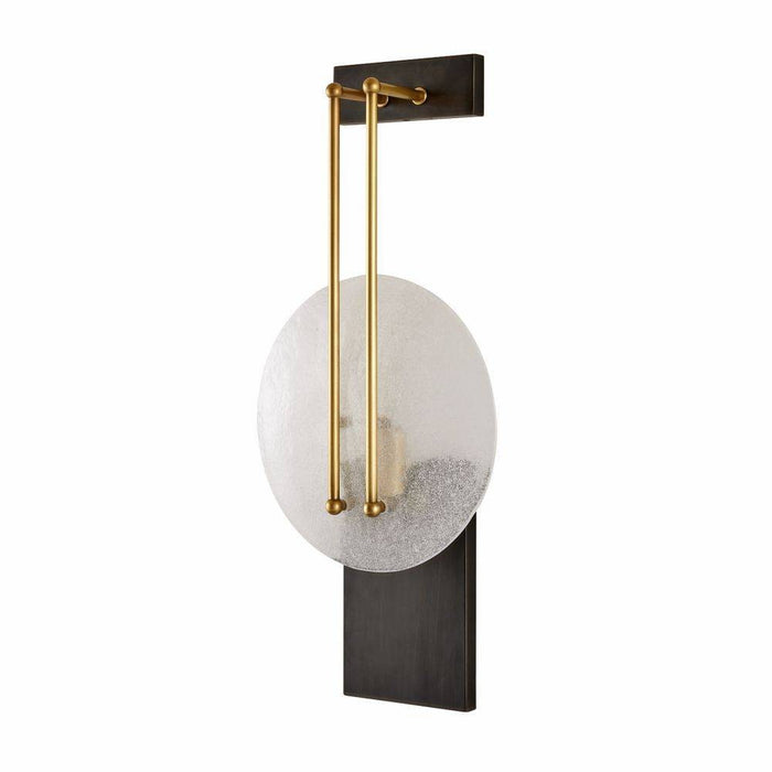 Arteriors DWC30 One Light Wall Sconce, Clear Seedy/Antique Brass/Bronze