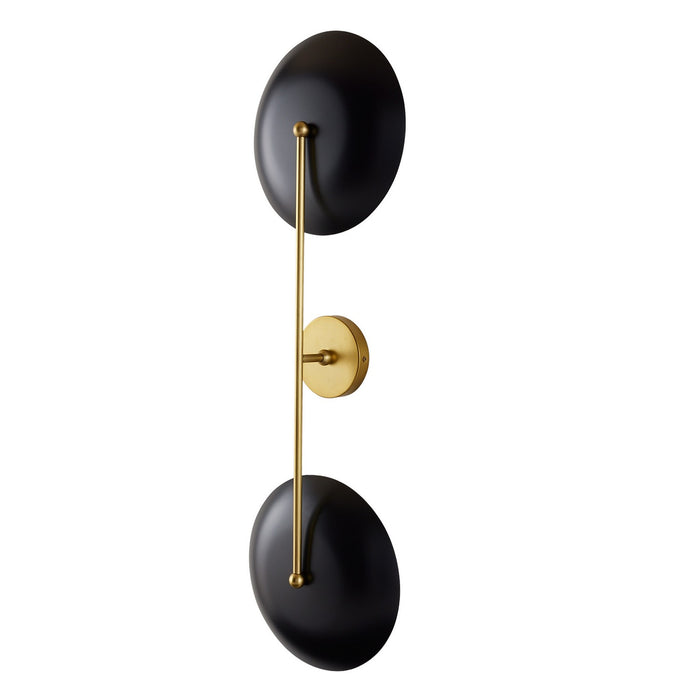 Arteriors DWC31 Two Light Wall Sconce, Antique Brass/Bronze