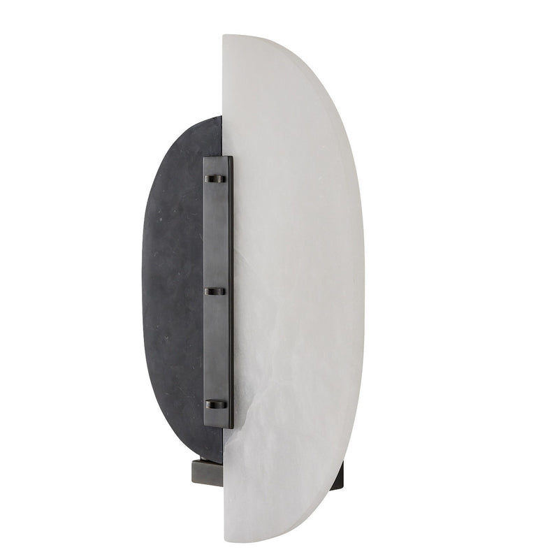 Arteriors DWC32 Two Light Wall Sconce, White/Black/English Bronze