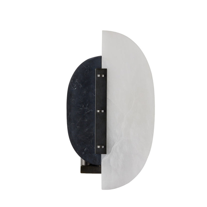Arteriors DWC32 Two Light Wall Sconce, White/Black/English Bronze