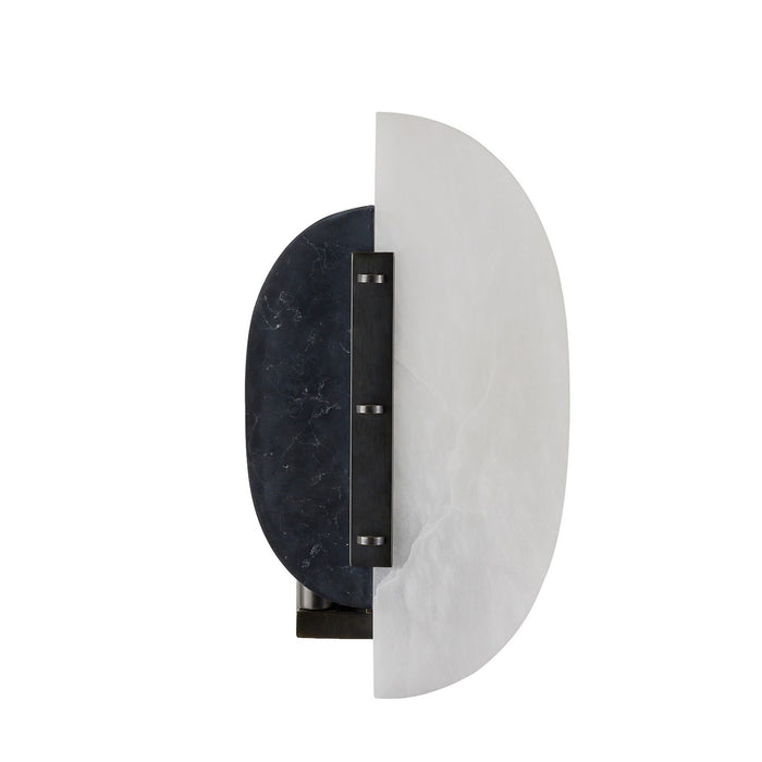 Arteriors DWC32 Two Light Wall Sconce, White/Black/English Bronze