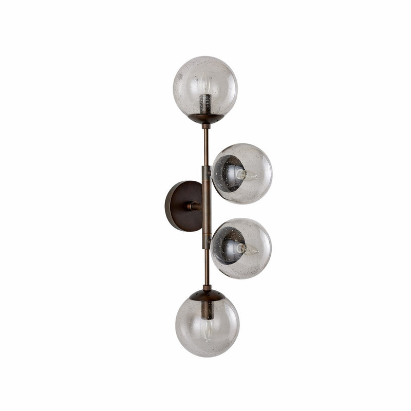 Arteriors DWC35 Four Light Wall Sconce, Smoke/English Bronze