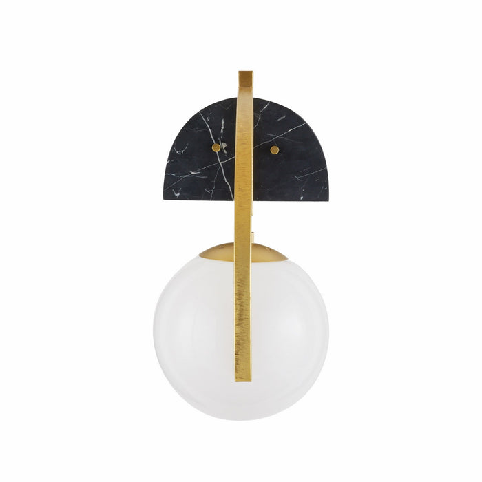 Arteriors DWC36 One Light Wall Sconce, Opal/Antique Brass/Black