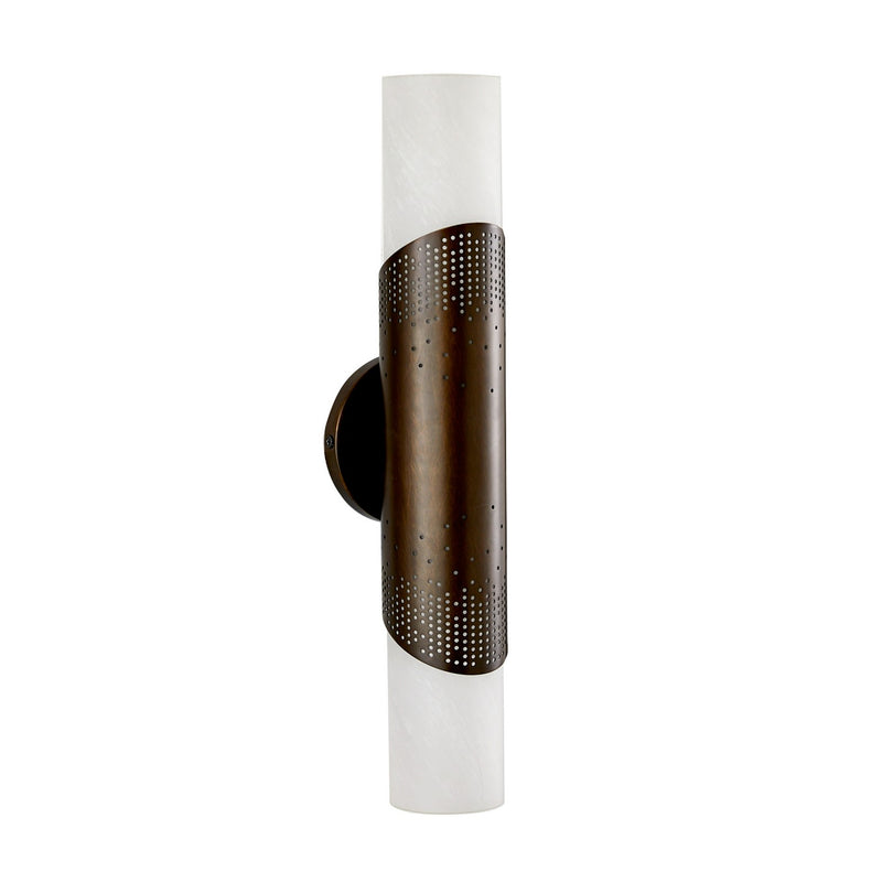 Arteriors DWC38 Two Light Wall Sconce, Matte Swirl/English Bronze