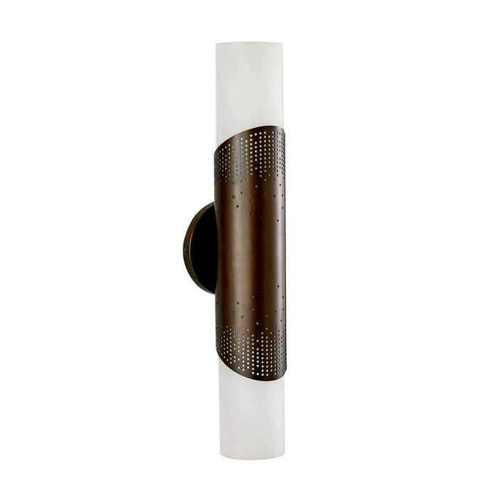 Arteriors DWC38 Two Light Wall Sconce, Matte Swirl/English Bronze
