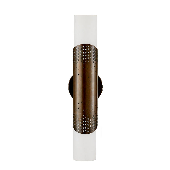 Arteriors DWC38 Two Light Wall Sconce, Matte Swirl/English Bronze