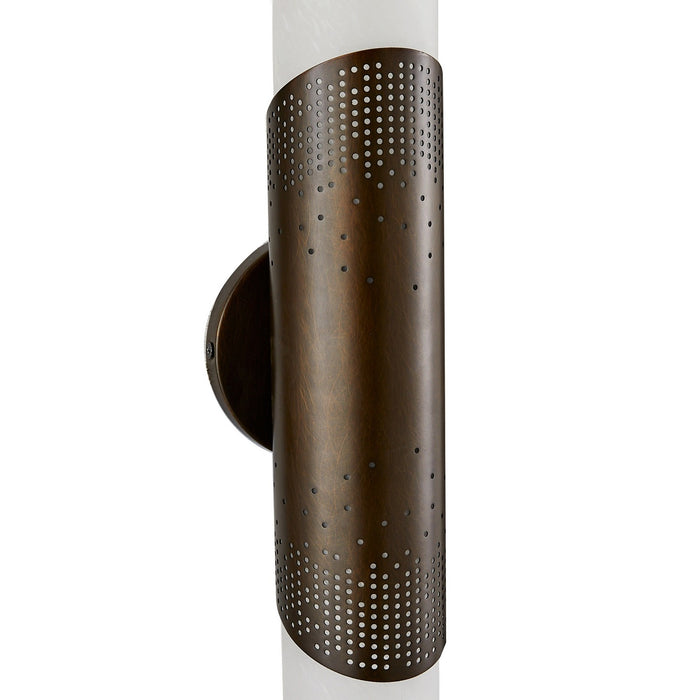 Arteriors DWC38 Two Light Wall Sconce, Matte Swirl/English Bronze