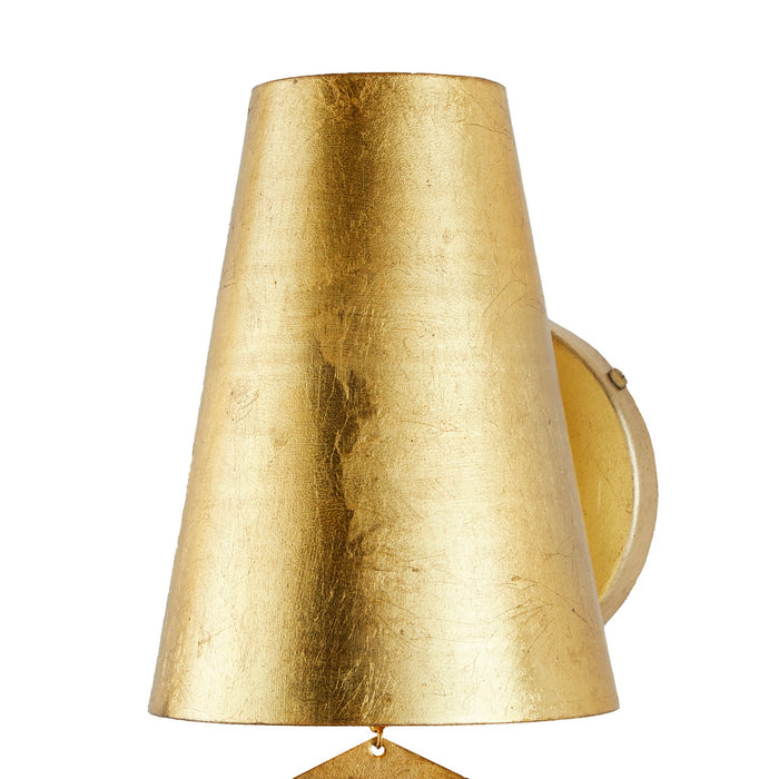 Arteriors DWI14 One Light Wall Sconce, Gold Leaf