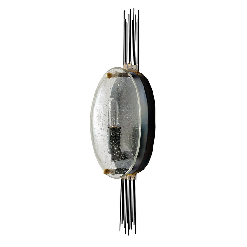 Arteriors DWI16 One Light Wall Sconce, Clear/Natural/Antique Brass
