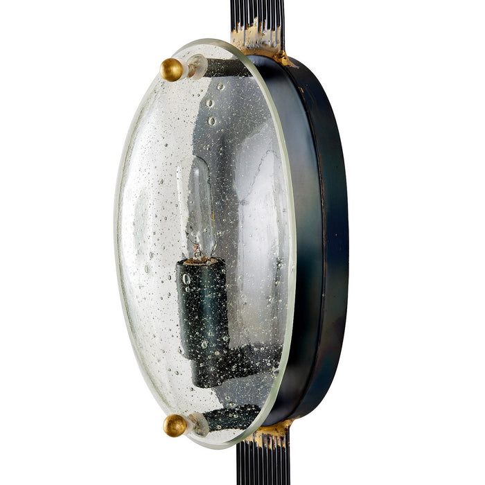 Arteriors DWI16 One Light Wall Sconce, Clear/Natural/Antique Brass