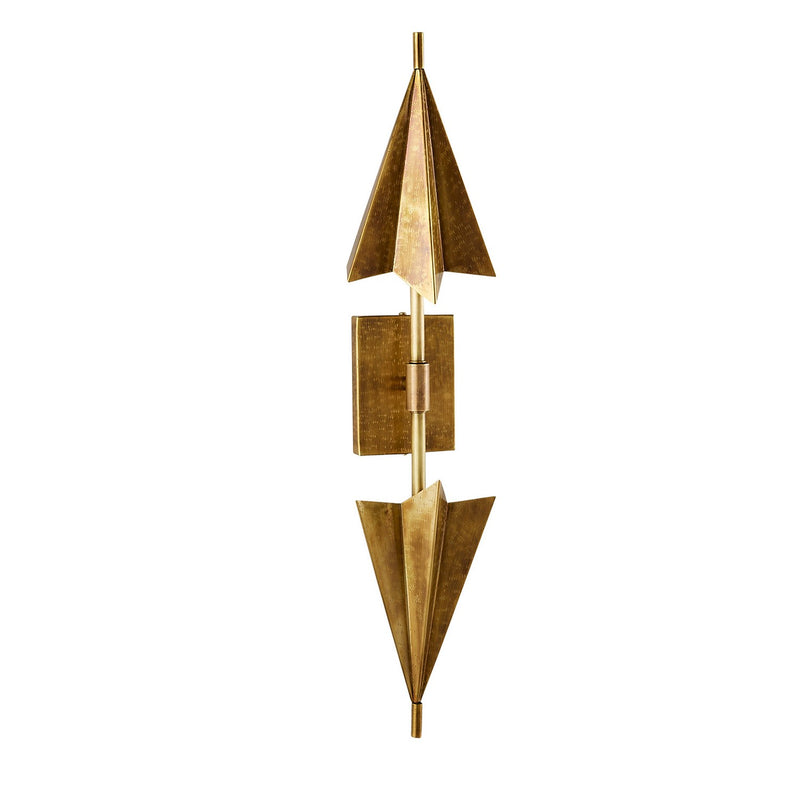 Arteriors DWI17 Two Light Wall Sconce, Antique Brass