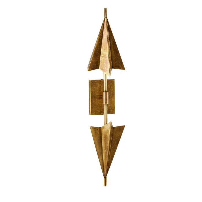 Arteriors DWI17 Two Light Wall Sconce, Antique Brass